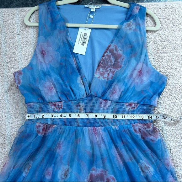 NWT Baltic Born Kamila Tulle Blue Pink Floral Maxi Dress Size XL Formal Dress - Picture 8 of 15